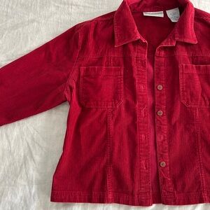 Dressbarn Crimson Corduroy Jacket
